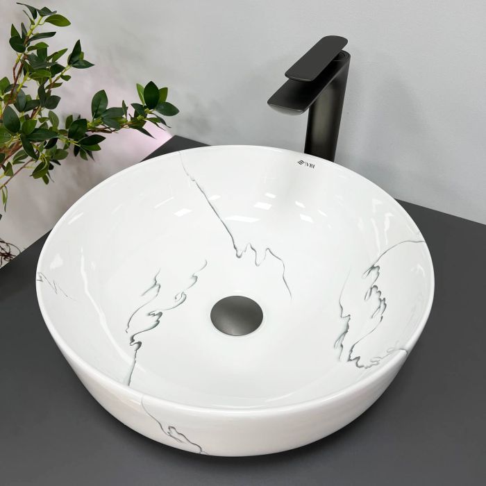 Умивальник VBI BARI S MARMO GLOSSY накладний