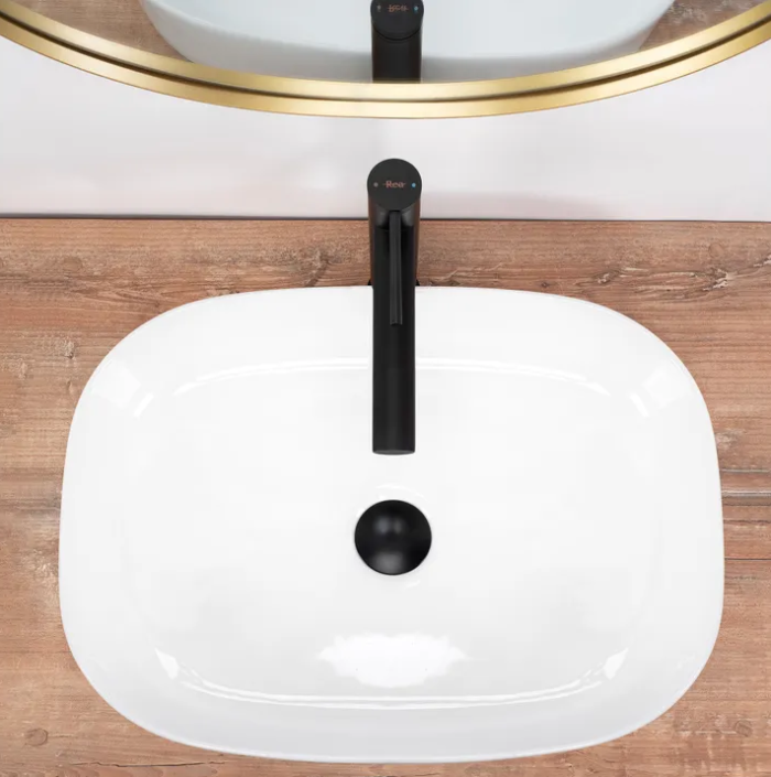 Умывальник REA ANGIE WHITE белый накладной