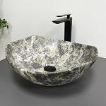 Умывальник VBI RONTA DARK GREY STONE MATT накладной