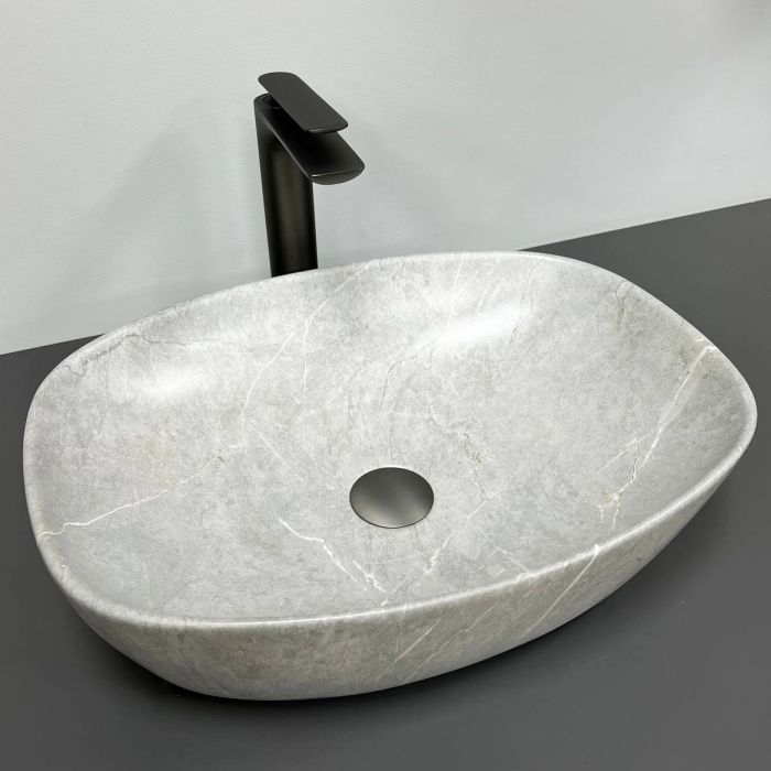 Умывальник VBI OLBIA GREY STONE MATT накладной