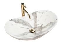 Умывальник REA ROYAL SAND MATT накладной мрамор