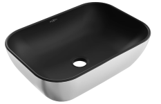 Умивальник MEXEN RITA SILVER BLACK MATT накладний