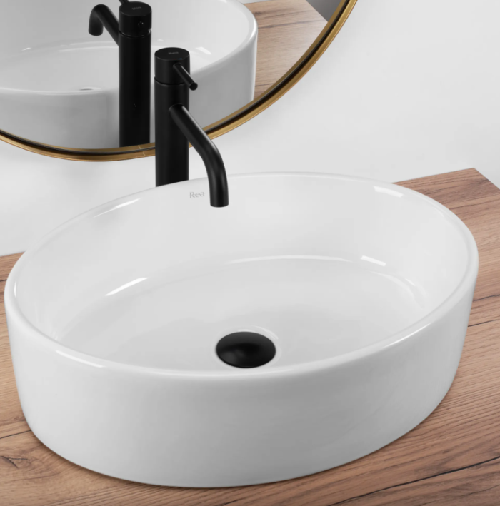 Умивальник REA FONDA WHITE білий накладний
