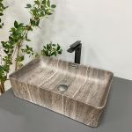 Умывальник VBI ARABBA M DARK STONE MATT накладной