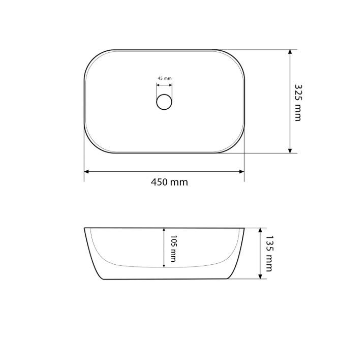 Умивальник VBI RAVENNA BLACK GLOSSY накладний