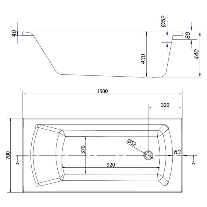 Ванна Cersanit KORAT 150х70+НІЖКИ