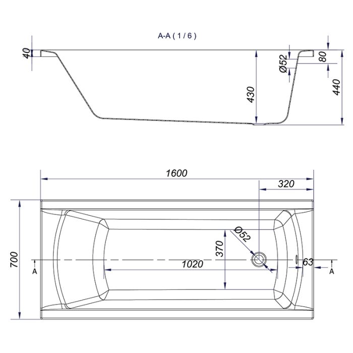 Ванна Cersanit KORAT 160х70+НІЖКИ