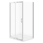 Душова кабіна BASIC 100х80х185 хром, скло прозоре