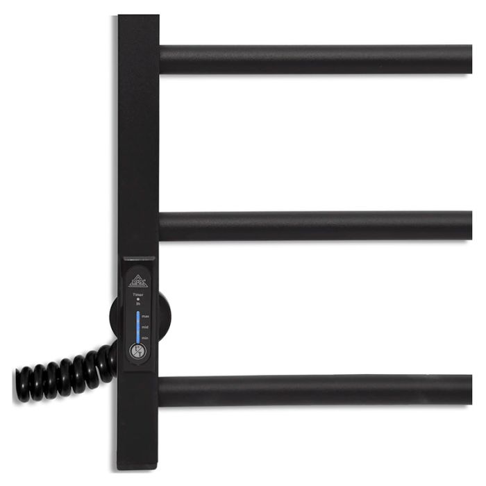 Рушникосушка АЛЬФА ЧФЧ8 400*800, ліва, чорний мат