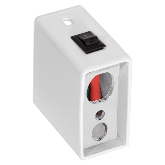 Модуль прихованого підключення з вимикачем, білий