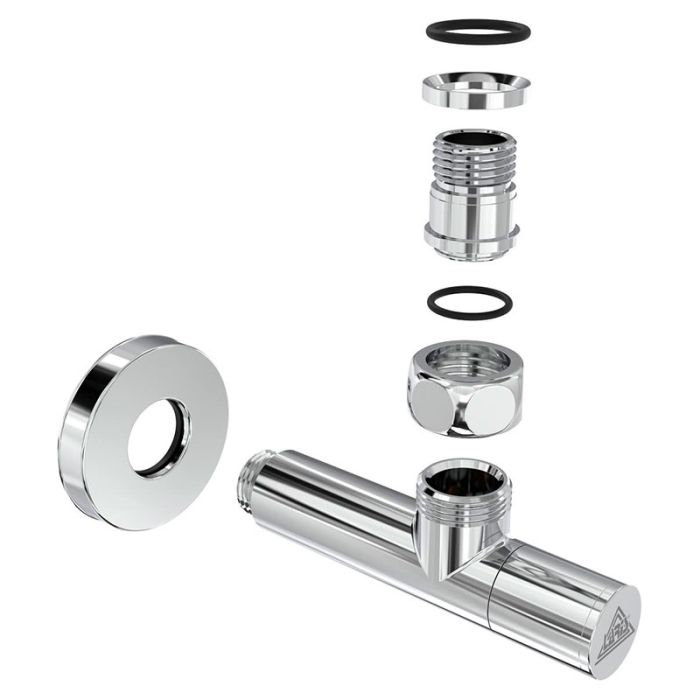 Кран 1/2" - 1/2" удлиненный (ZZ-5101), хром