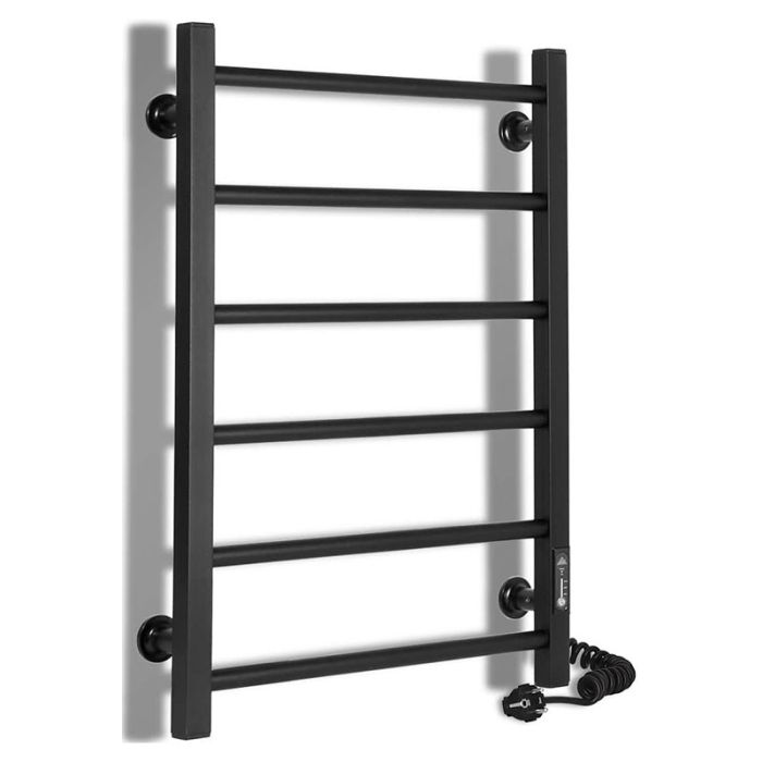 Рушникосушка АЛЬФА ЧФЧ6, 500*600, права, чорний мат