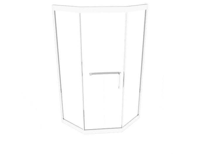 Душевая кабина 100*100 б/п, проф. сатин, стекло прозр.(8мм), раздв.внутрь