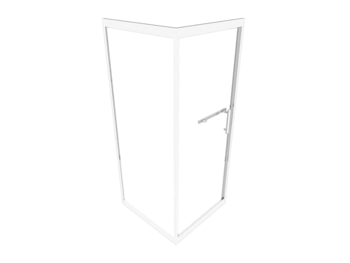 Душова кабіна 90*90 б/п, проф. сатин, скло прозр.(6мм), розсувні всередину ASIGNATURA Tinto