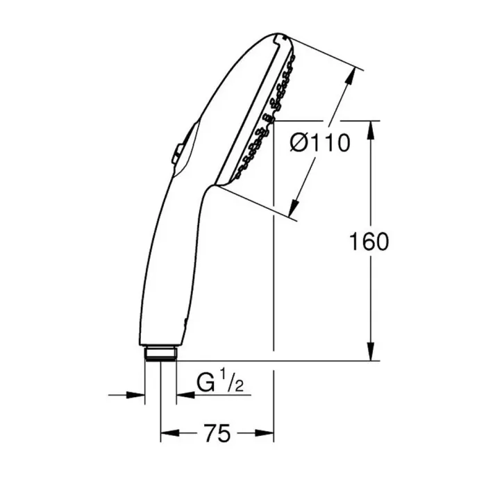 Ручной душ Grohe Tempesta 110 круглый, 2 режима