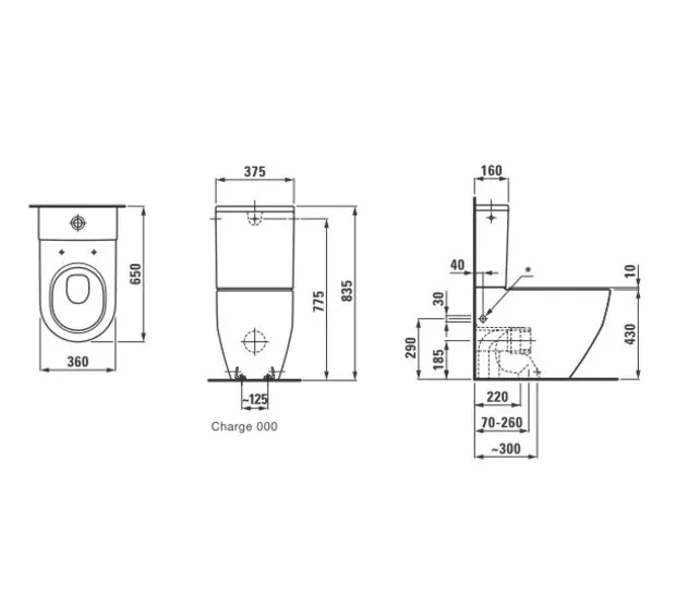 Унітаз-компакт Laufen PRO з кришкою Slim soft-close H8679530009701 LAUFEN