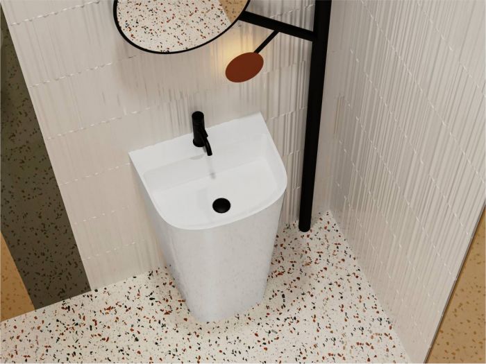 Пристінний підлоговий умивальник Miraggio HALIFAX