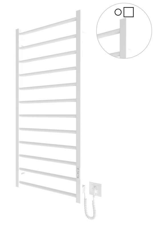 Електрична рушникосушарка Mario HF Leeds 1170x530 білий мат