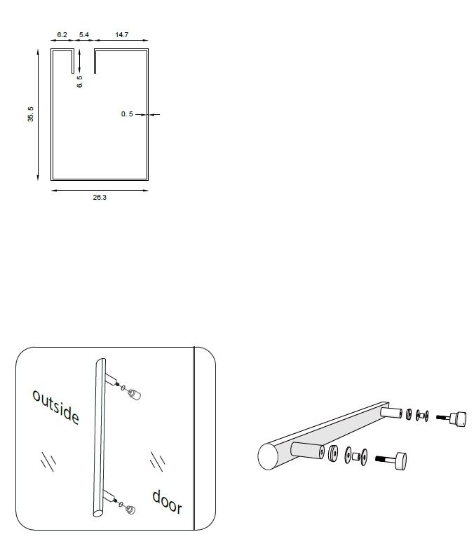 Душова кабіна 90*90 б/п, проф. чорн. мат., скло прозор. (6мм), розсувна