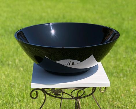 Умывальник «Камелия» 43 см черный А200 глянец