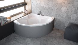 Ванна акриловая Radaway KERIA 150x150 с ножками и сифоном R135L