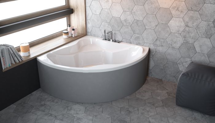 Ванна акрилова Radaway KERIA 150x150 з ніжками та сифоном R135L