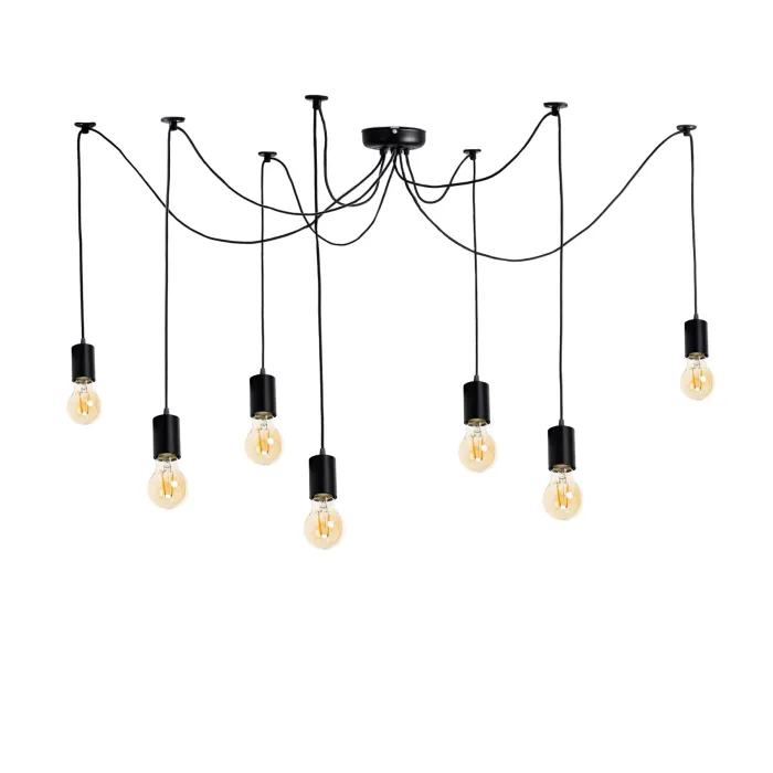 Люстра паук (подвесной светильник) Spider-7 Black