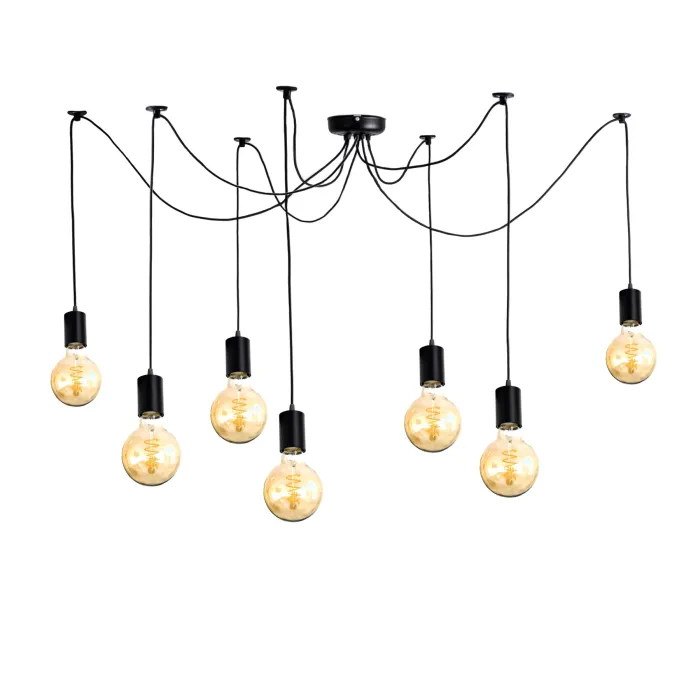 Люстра паук (подвесной светильник) Spider-7 Black