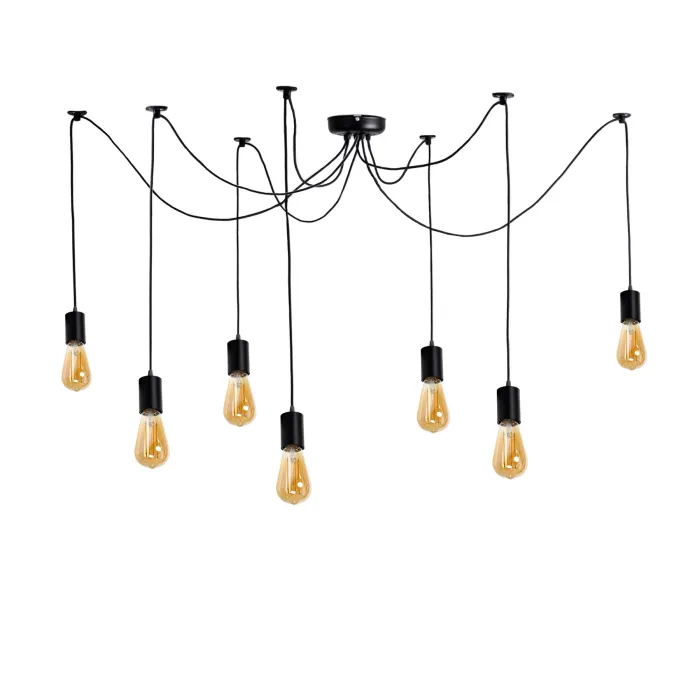 Люстра паук (подвесной светильник) Spider-7 Black