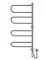 Рушникосушка ЕЛЕКТРА-І 1000x445/150 електр.TR, поворотна, права