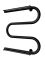 Водяна рушникосушка Mario Змійка 30  530х500/500 + полички чорний мат