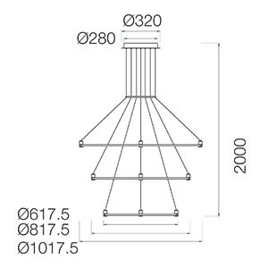 Система SMD 8878 1000+800+600 Brass 350W