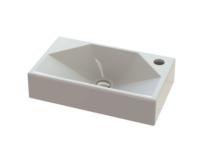 Умывальник «Меркурий» 40 см R черный А200 глянец