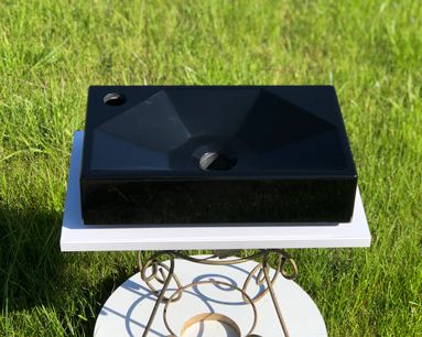 Умивальник «Меркурій» 40 см L Чорний А200 глянець