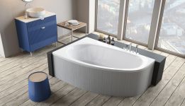 Ванна акрилова Radaway Naxia 170x110 ліва з ніжками та сифоном R135L