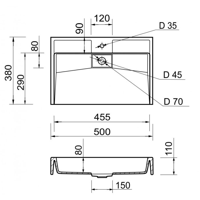 Умывальник Vision 60 White