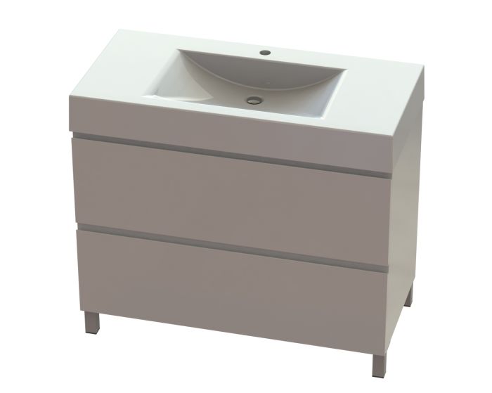 Тумба «Новелла» 100 см с умывальником «Атлант» Белый