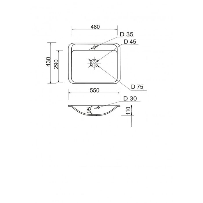 Умывальник Option White
