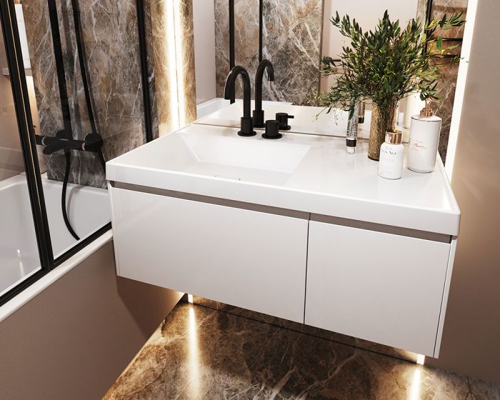 Умывальник «Тукан» 90 см Белый А100 глянец