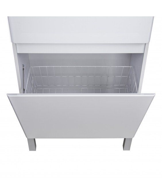 Пенал Палермо П-66-к напольный белый двойной