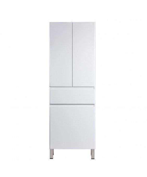 Пенал Палермо П-66-к напольный белый двойной