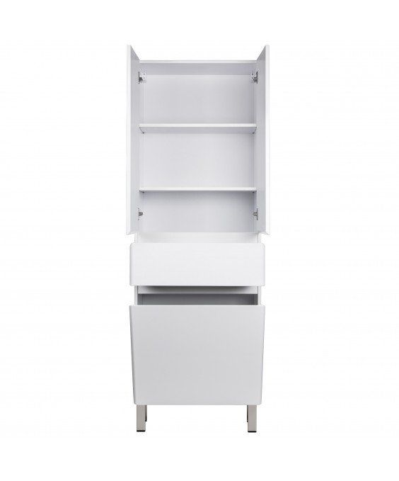 Пенал Палермо П-66-к напольный белый двойной