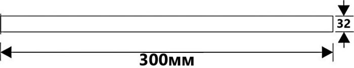 Удлинитель McAlpine для сифона с развальцовкой 1 1/4''х32мм, L 300мм, черный мат