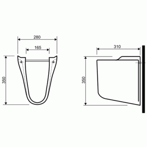 Напівп'єдестал Kolo NOVA TOP до умивальників 61160,61165