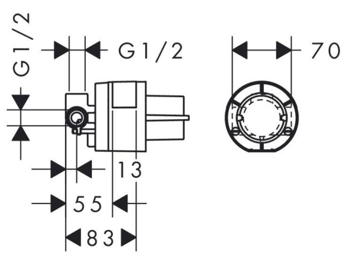 Прихована частина змішувача Hansgrohe для душу 13620180