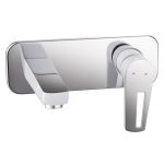 BRECLAV cмеситель для умывальника настенный, хром/белый