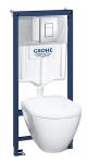 Набор инсталляционный: Grohe SOLIDO Perfect 4в1 инсталляция, подвесной унитаз Soft-close, клавиша хром
