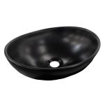 Умивальник овальний Volle 40,5*33*14см накладний, матовий чорний
