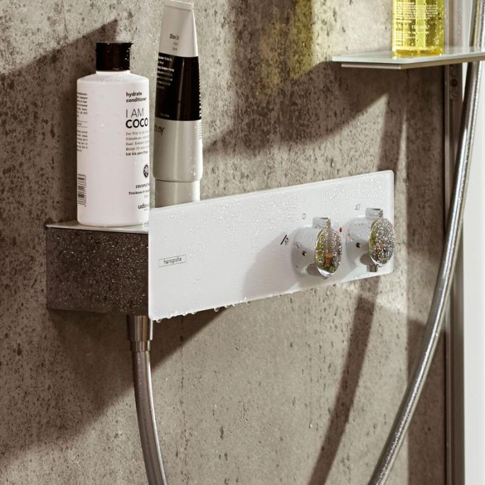 SHOWERTABLET 350 термостат для душу, на 1 користувач хром, білий