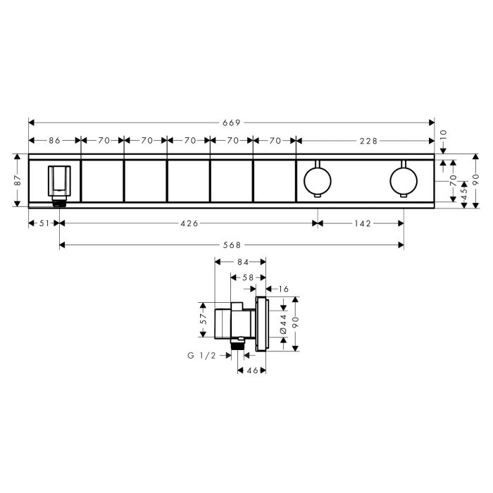 RAINSELECT термостат для 4 споживачів, прихованого монтажу, колір покриття білий